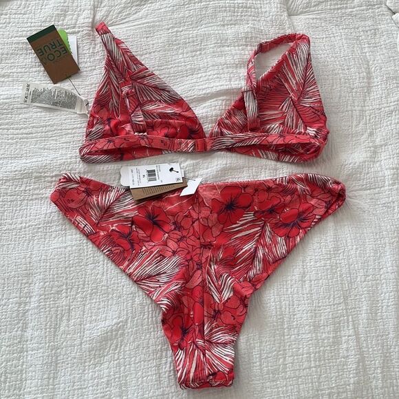 NWT Volcom Women's Sea U Soon Vneck Two Piece Bikini - Picture 4 of 8